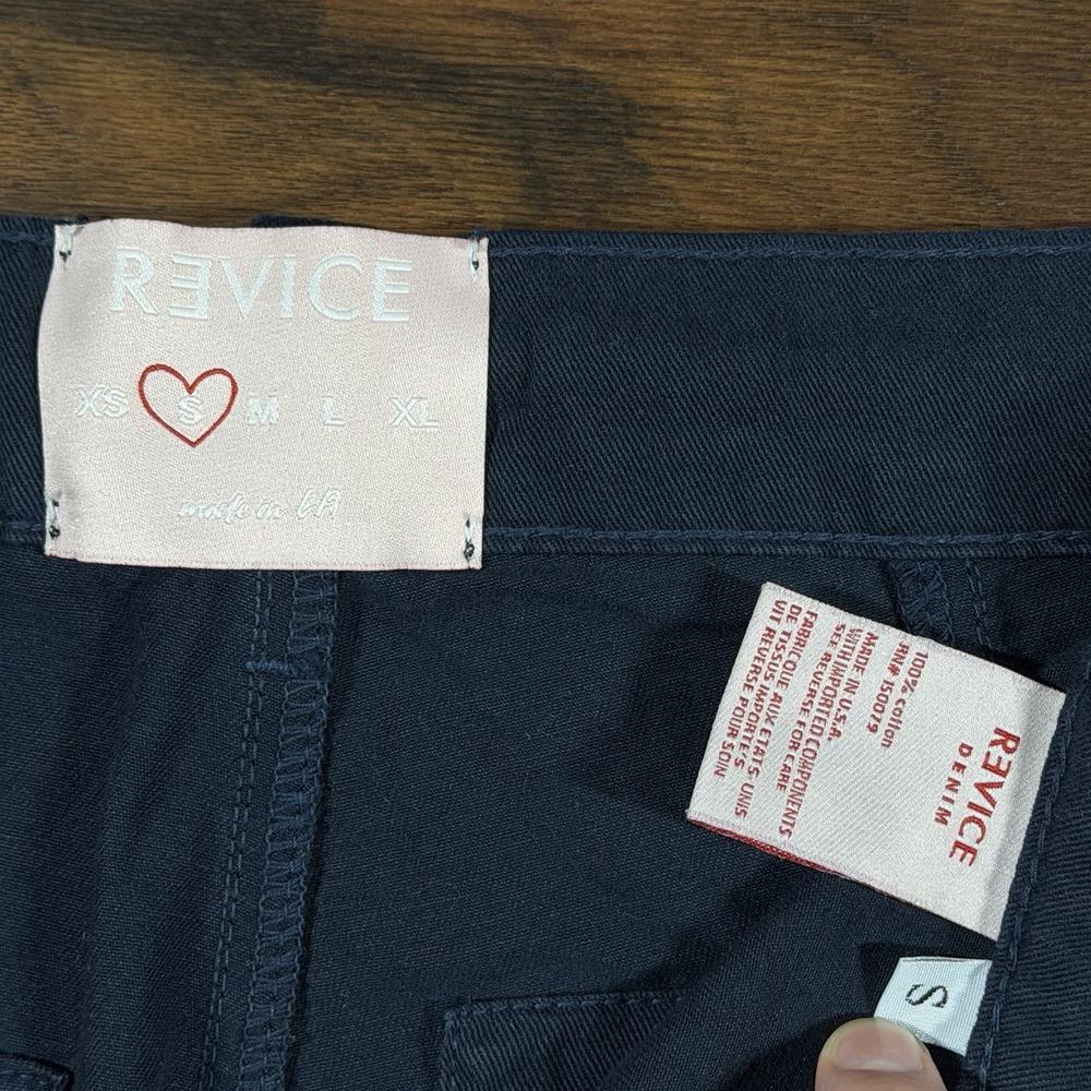Revice Women's Size Small Blue Maverick Drawstring Wide Leg Cargo Pants Jeans - Picture 6 of 8